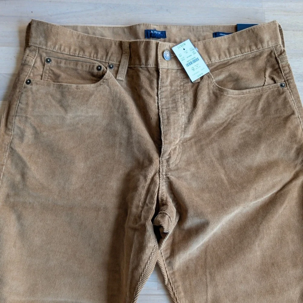 J.Crew Straight-Fit Corduroy Pant 32x30‎ NEW Camel Color